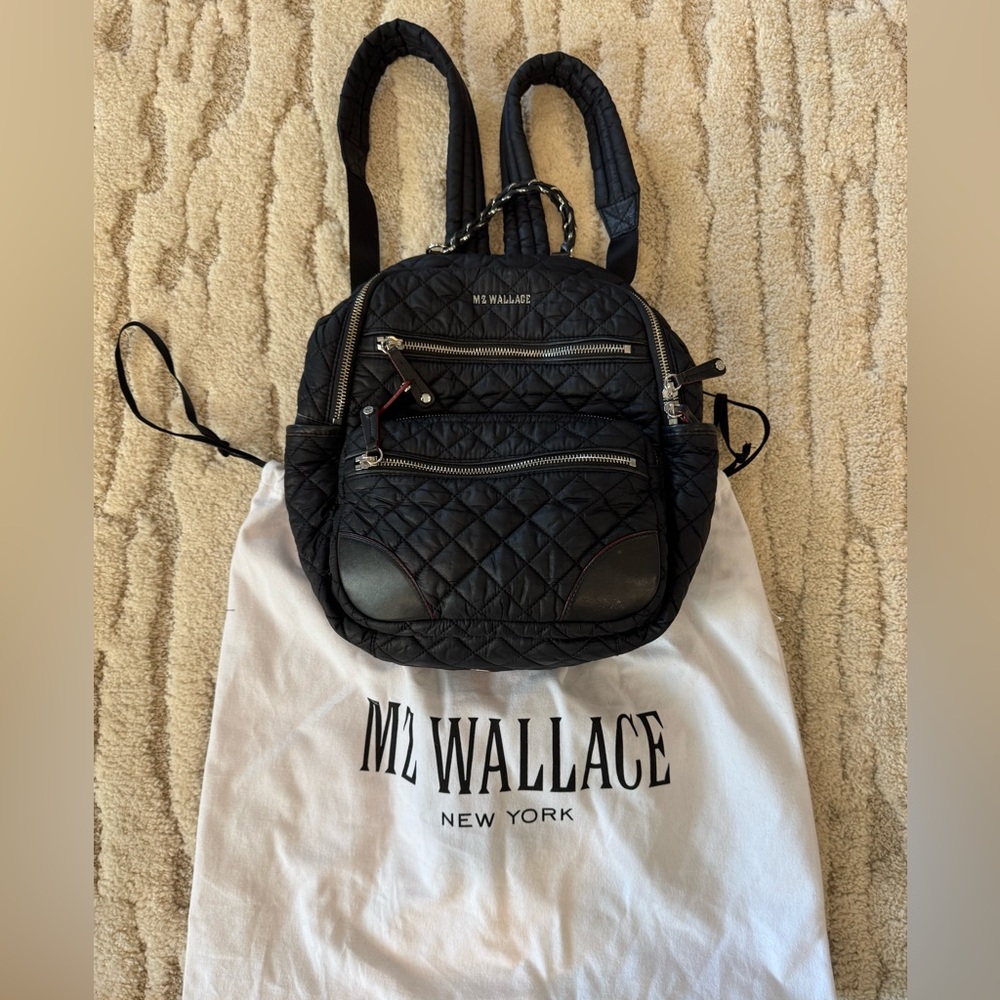 MZ Wallace Black Quilted Backpack